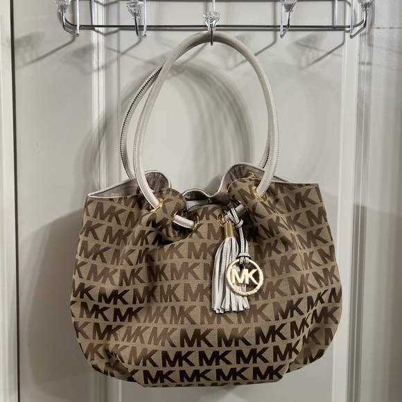 Michael Kors Handbags - Michael Kors Brown Logo Tote Bag
